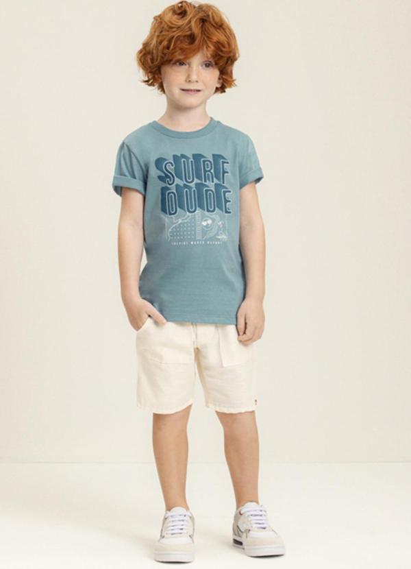 Ioluig - Conjunto Camiseta e Bermuda Surf Dude Azul