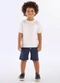 Up Baby - Conjunto Infantil Camiseta e Bermuda Azul - variação: Branco