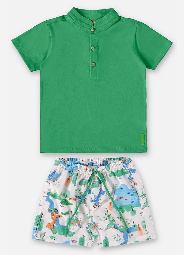 Up Baby - Conjunto Camiseta e Bermuda Verde 2