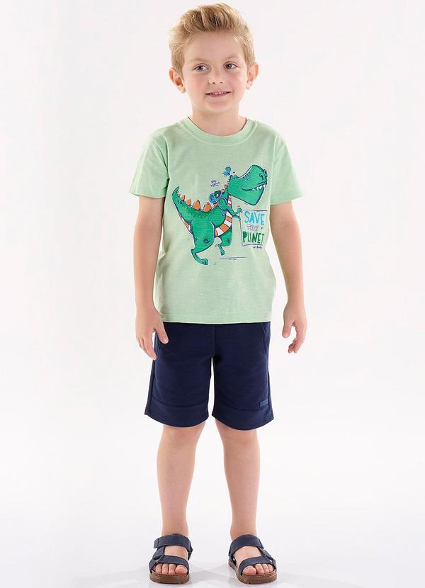 Up Baby - Conjunto Camiseta e Bermuda Verde