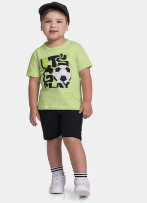 Fakini Kids - Conjunto Camiseta e Bermuda Verde - FAKINI KIDS