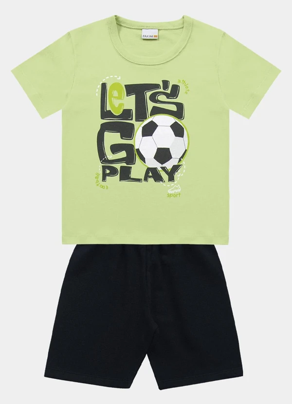 Fakini Kids - Conjunto Camiseta e Bermuda Verde 5