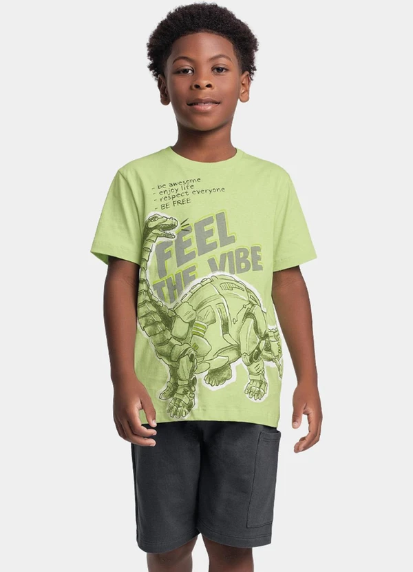 Fakini Kids - Conjunto Camiseta e Bermuda Verde 2