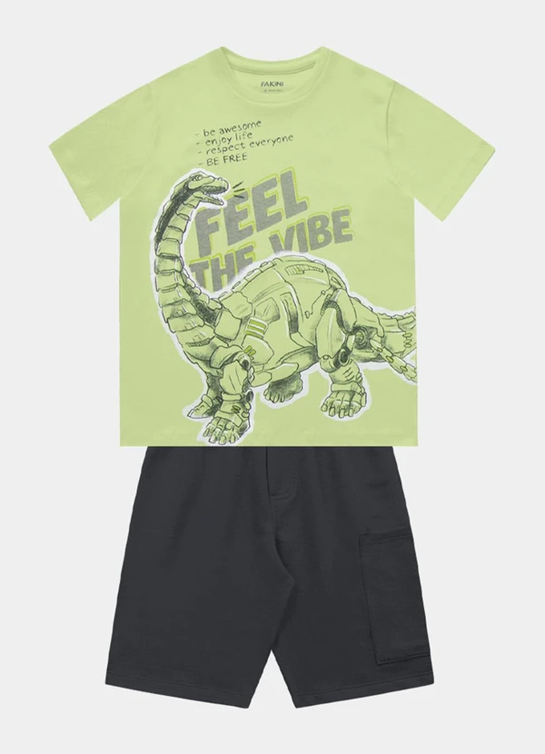 Fakini Kids - Conjunto Camiseta e Bermuda Verde 5