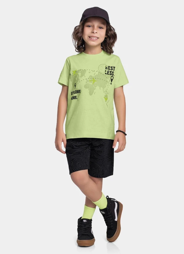 Fakini Kids - Conjunto Camiseta e Bermuda Verde