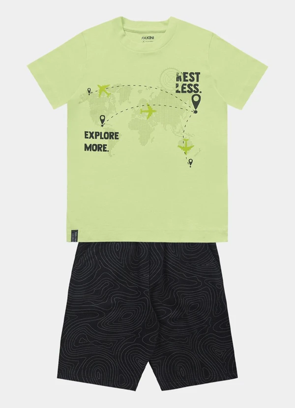 Fakini Kids - Conjunto Camiseta e Bermuda Verde 5