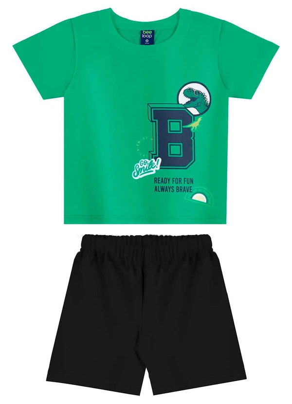 Bee Loop - Conjunto Camiseta e Bermuda Verde 2