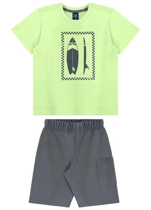 Bee Loop - Conjunto Camiseta e Bermuda Verde - BEE LOOP