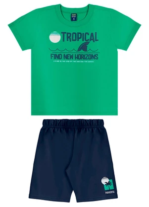 Bee Loop - Conjunto Camiseta e Bermuda Verde - BEE LOOP