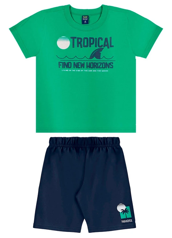 Bee Loop - Conjunto Camiseta e Bermuda Verde