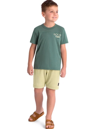 Ddk - Conjunto Camiseta e Bermuda Verde - DDK