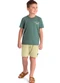 Ddk - Conjunto Camiseta Estampa Wheels e Bermuda Bege - variação: Verde