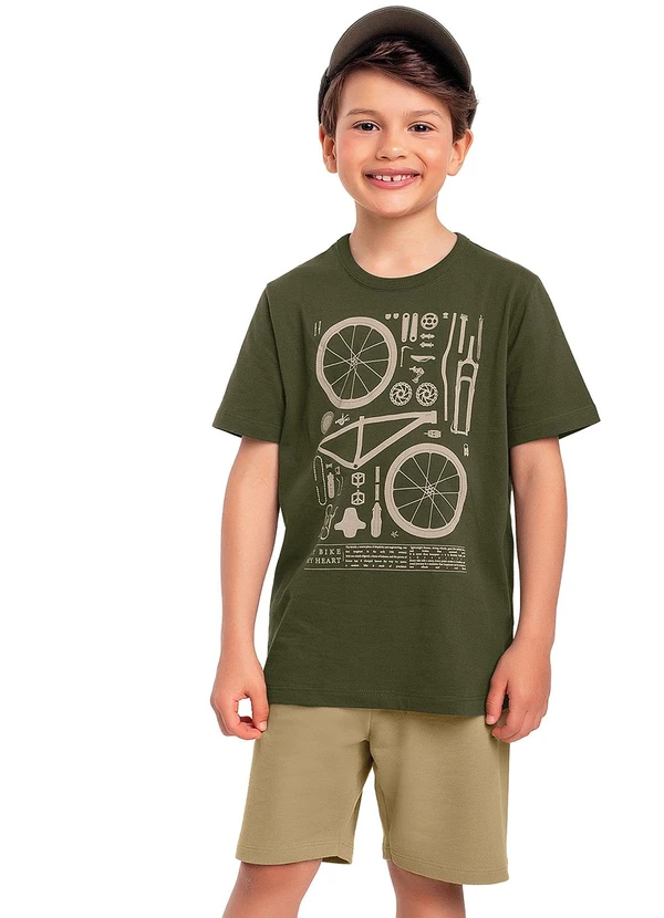 Fakini Kids - Conjunto Camiseta e Bermuda Verde