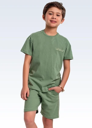 Fakini Kids - Conjunto Camiseta e Bermuda Verde - FAKINI KIDS