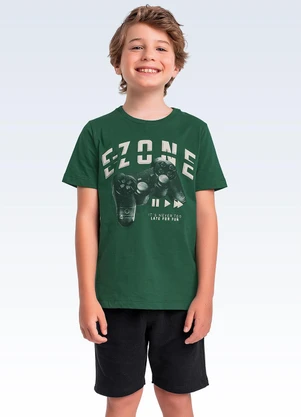 Fakini Kids - Conjunto Camiseta e Bermuda Verde - FAKINI KIDS