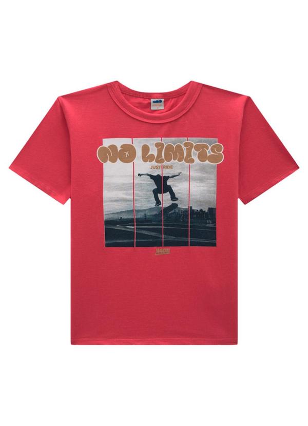 Marlan - Conjunto Camiseta e Bermuda Vermelho