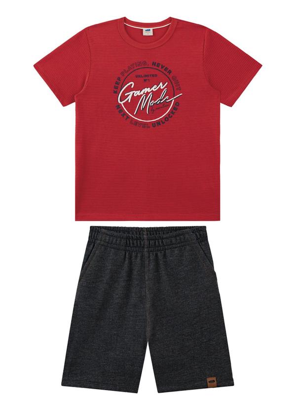 Marlan - Conjunto Camiseta e Bermuda Vermelho 2