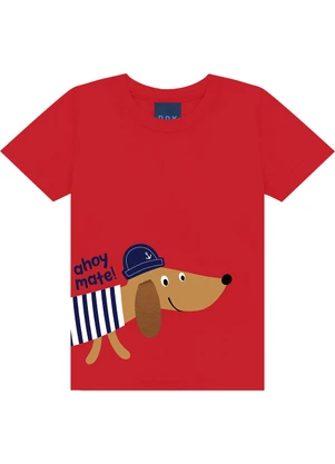 Ddk - Conjunto Camiseta e Bermuda Vermelho - DDK