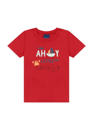 Ddk - Conjunto Camiseta  e Bermuda Vermelho - DDK