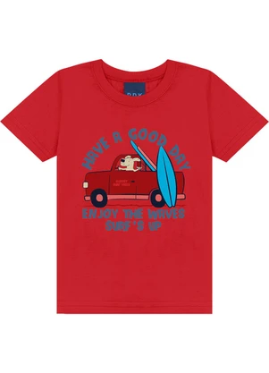 Ddk - Conjunto Camiseta e Bermuda Vermelho - DDK