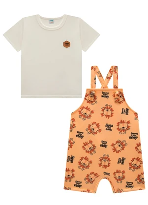 Marlan - Conjunto Camiseta e Jardineira Sunny Amarelo - MARLAN