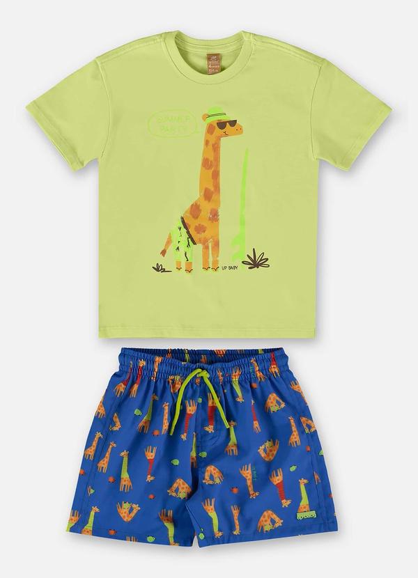 Up Baby - Conjunto Camiseta e Short Menino Verde 2