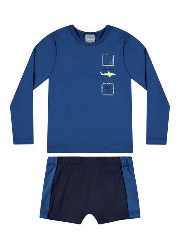 Quimby - Conjunto Camiseta e Sunga Fps +50 Azul 3