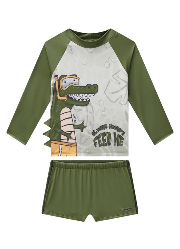 Marlan - Conjunto Camiseta e Sunga Proteção Uv Verde