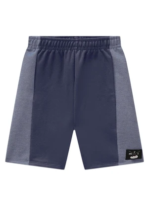 Marlan - Conjunto Camiseta em Meia Malha e Bermuda Azul - MARLAN