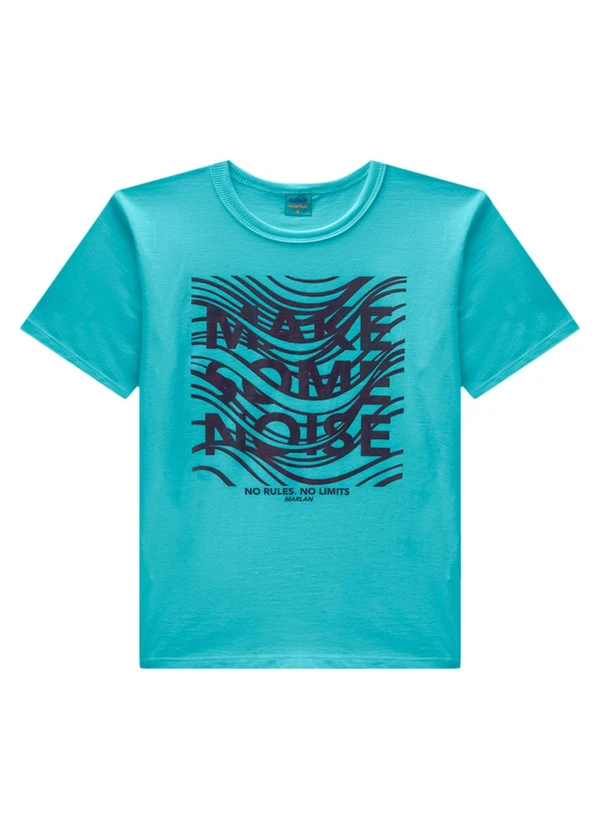 Marlan - Conjunto Camiseta em Meia Malha e Bermuda Azul