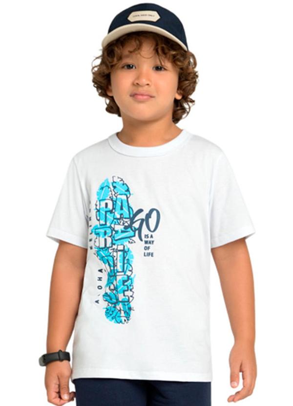 Marlan - Conjunto Camiseta em Meia Malha e Bermuda Branco