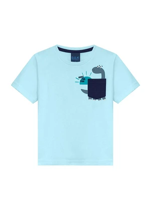Ddk - Conjunto Camiseta Estampa Dino e Bermuda Azul - DDK