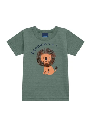 Ddk - Conjunto Camiseta Estampa Leão e Bermuda Verde - DDK