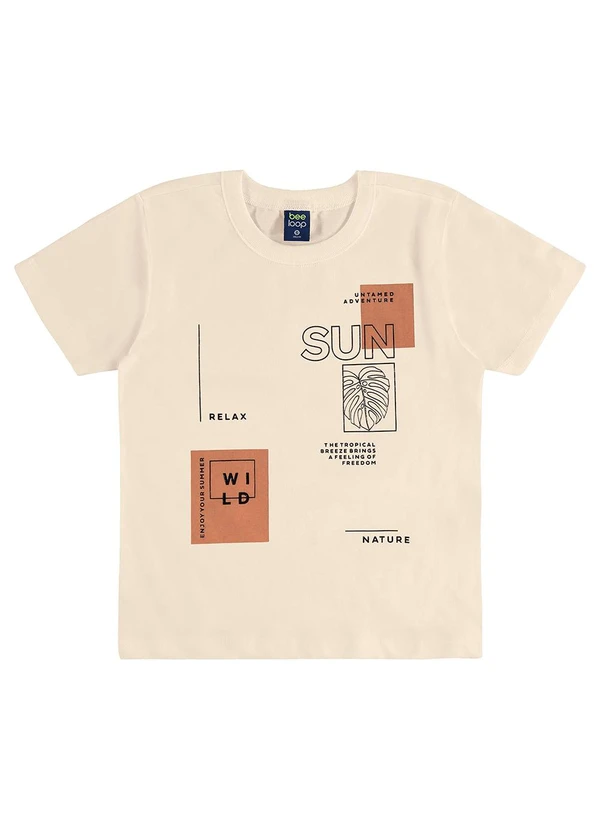Bee Loop - Conjunto Camiseta Estampada Bermuda Bege 3