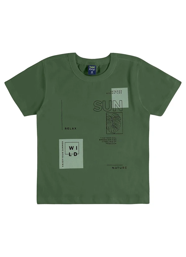 Bee Loop - Conjunto Camiseta Estampada Bermuda Verde 2