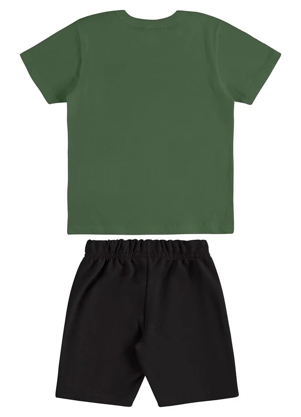 Bee Loop - Conjunto Camiseta Estampada Bermuda Verde 4