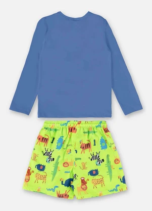 Up Baby - Conjunto Camiseta Fps+50 e Short Azul - UP BABY