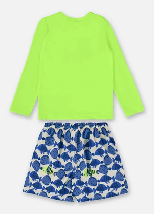 Up Baby - Conjunto Camiseta Fps+50 e Short Verde - UP BABY