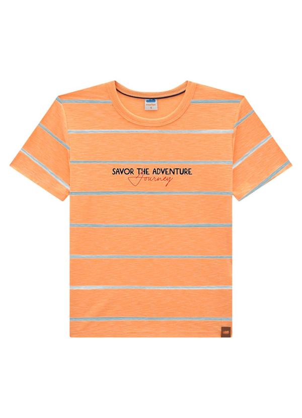 Marlan - Conjunto Camiseta Listras e Bermuda Laranja 3