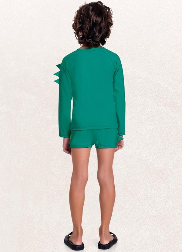 Fakini Kids - Conjunto Camiseta M/Longa/Sunga Boxer Verde 2