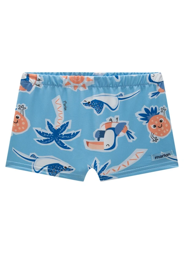 Marlan - Conjunto Camiseta Manga Longa e Sunga Uv Azul 2