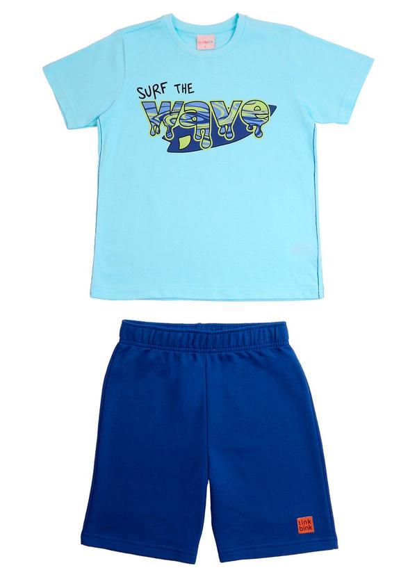 Tink Bink - Conjunto Camiseta Mc e Bermuda Azul 1