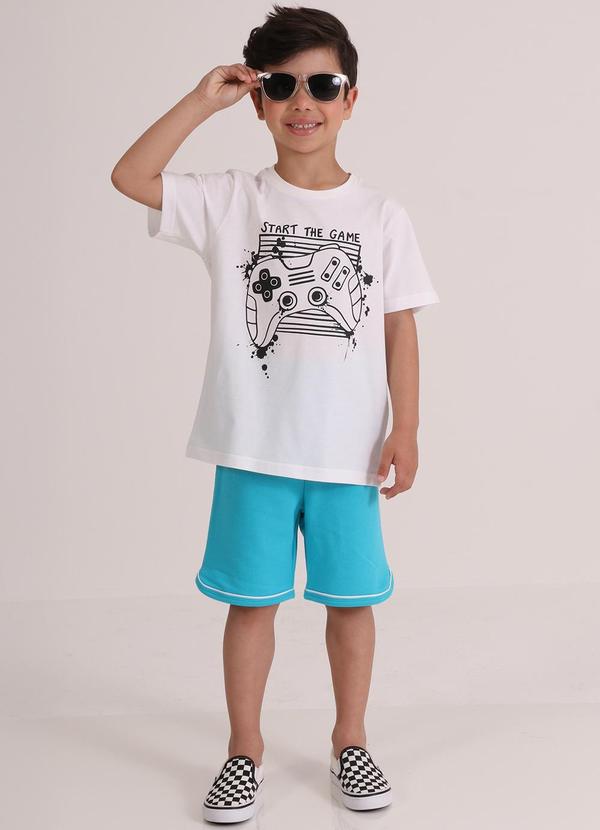 Tink Bink - Conjunto Camiseta Mc e Bermuda Off White
