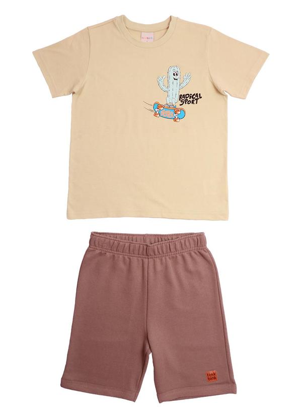 Tink Bink - Conjunto Camiseta Mc e Bermuda Verde