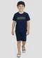 Reirex - Conjunto Camiseta Meia Malha e Bermuda Bege - variação: Azul