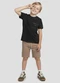 Reirex - Conjunto Camiseta Meia Malha e Bermuda Preto - variação: Preto