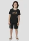 Reirex - Conjunto Camiseta Meia Malha e Bermuda Preto - variação: Preto