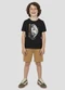 Reirex - Conjunto Camiseta Meia Malha e Bermuda Preto - variação: Preto