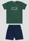 Reirex - Conjunto Camiseta Meia Malha e Bermuda Verde - variação: Verde