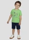 Reirex - Conjunto Camiseta Meia Malha e Bermuda Vermelho - variação: Verde